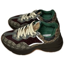 Gucci Sneakers Rhyton Beige Brick Red Designe...