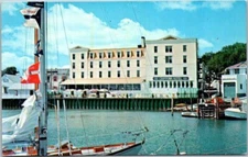 The Chippewa Hotel Mackinac Island Michigan AAA Ad Vintage Chrome Postcard A83