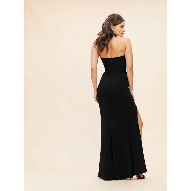 Dress the Population Fernanda Strapless Evening Gown Sz M Black New $249 |  eBay