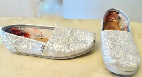bobs shoes silver sparkle