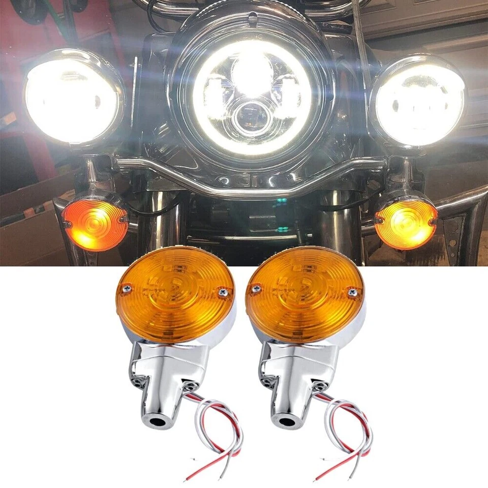 Barra de luces antiniebla de conducción lámpara de señal de giro de paso de motocicleta para Harley Suzuki Foto 4 de 4