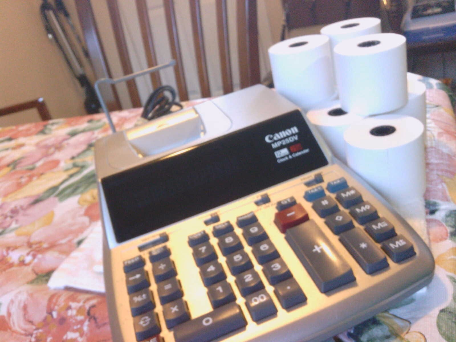 Canon MP25DV 12-Digit Color Calculator with Clock Calendar & 8 Rolls-image