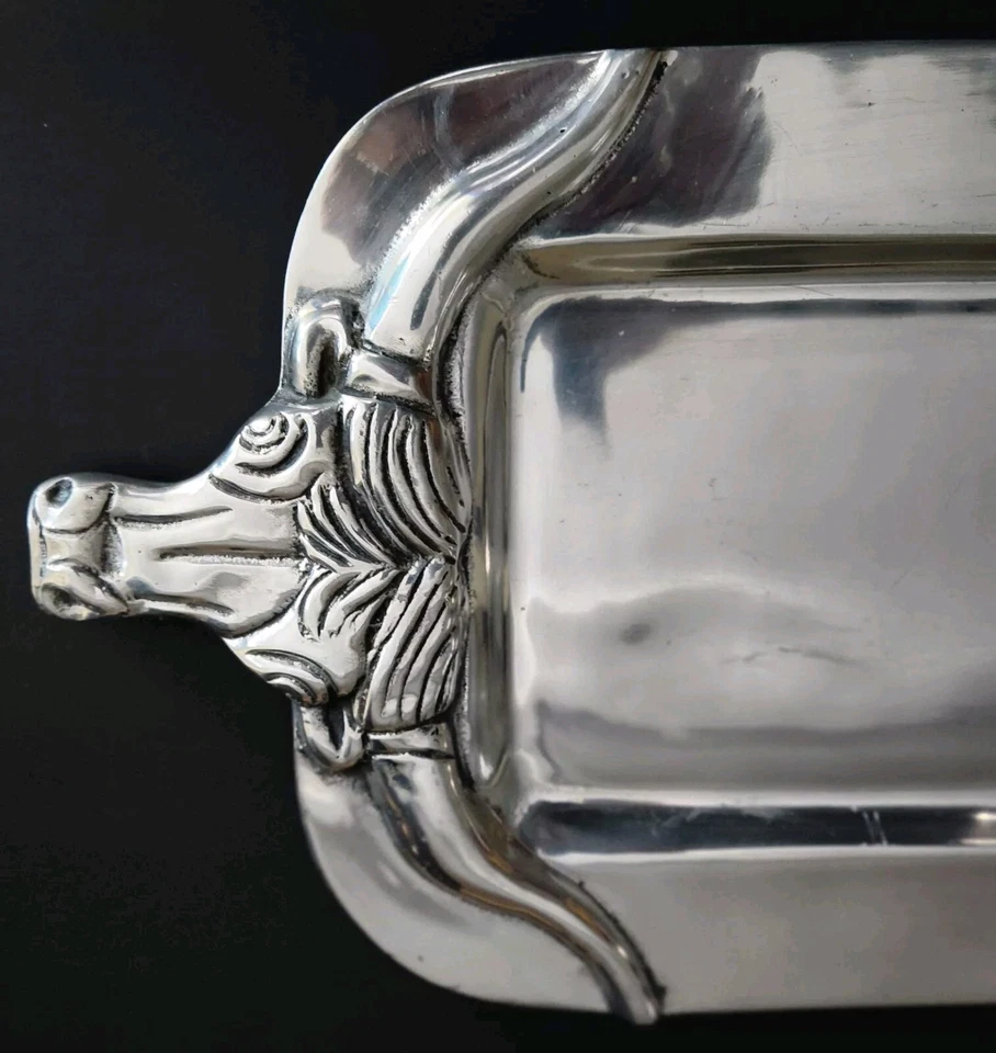 Bandeja de aluminio para servir carne de res de alta resistencia barbacoa cocina granja toro Foto 3 de 4