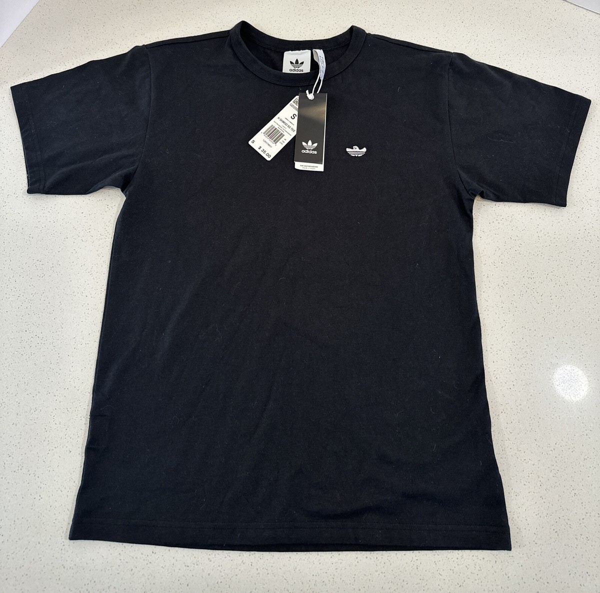 Adidas Shirt Mens Small Black Shmoo Foil Ghost Mark Gonzales