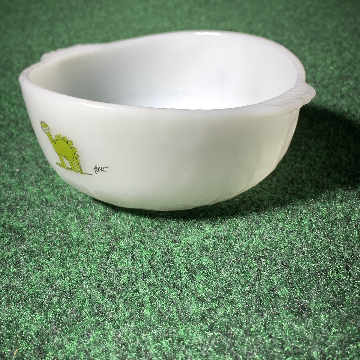 VTG Anchor Hocking Fire King BC Comics Johnny Hart Dinosaur Turtle