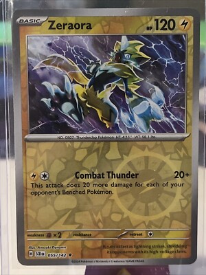 Pokemon TCG Zeraora 055/142 Scarlet & Violet: Stellar Crown Pokemon TCG Zeraora 055/142 Scarlet & Violet: Stellar Crown