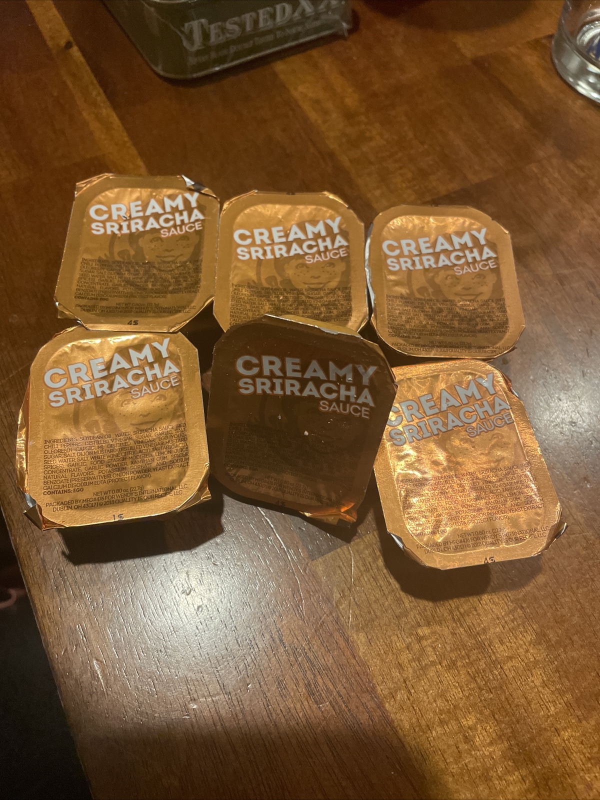 6 Wendy S Creamy Sriracha Sauce Packs Discontinued Rare