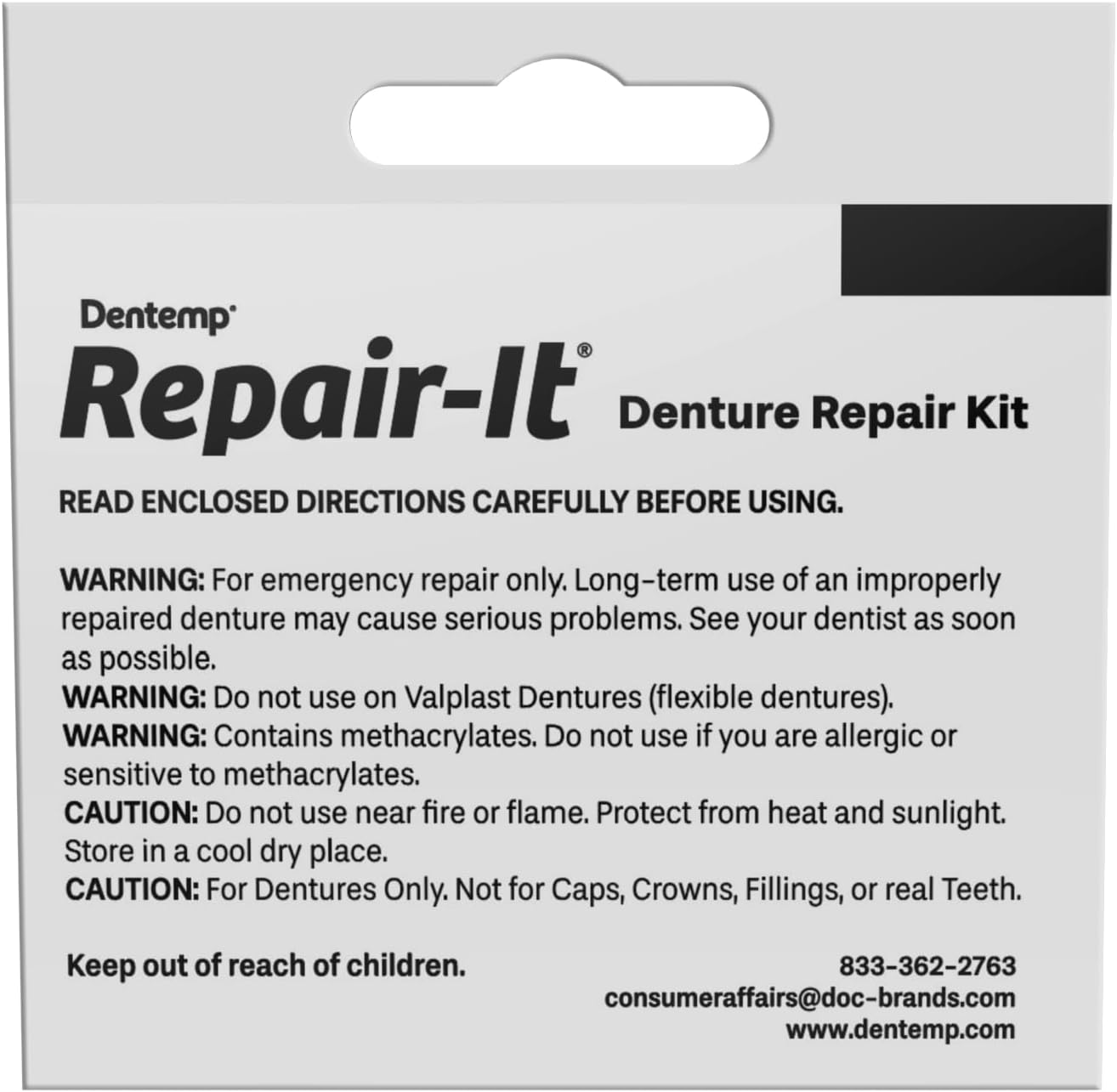 Dentemp Repair Kit RepairIt Advanced Formula Denture Repair Kit