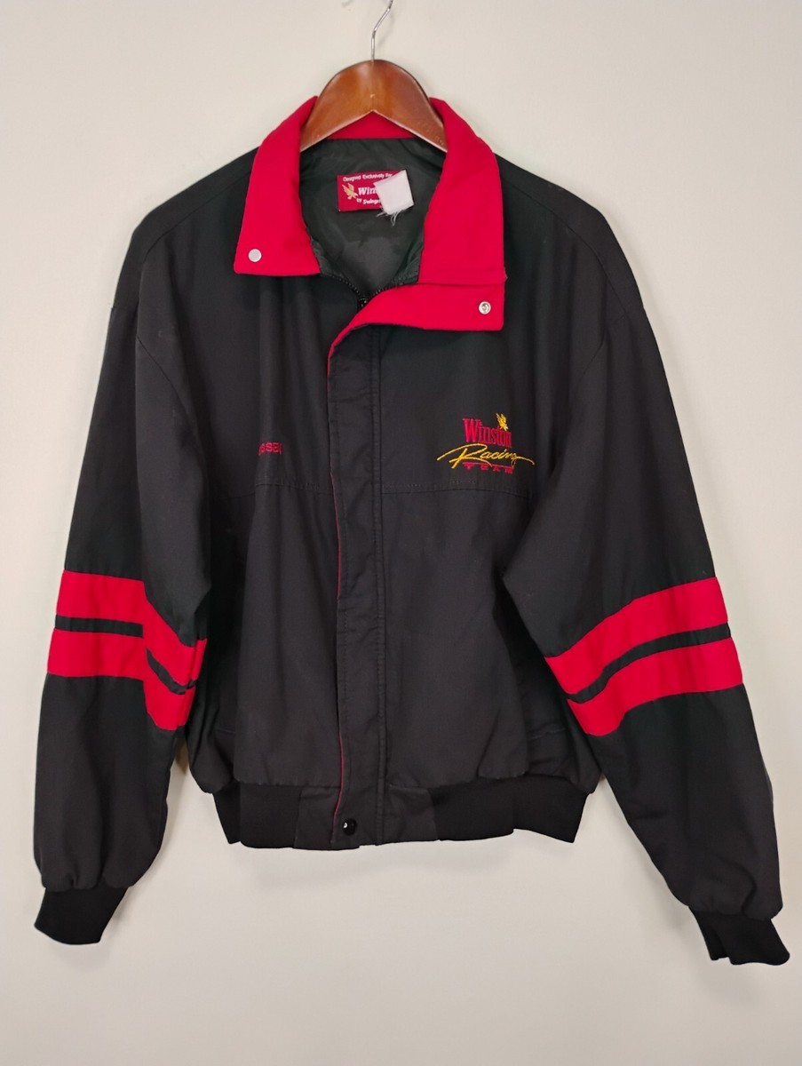 Vintage Winston Racing Team Jacket By Swingster Large Black USA