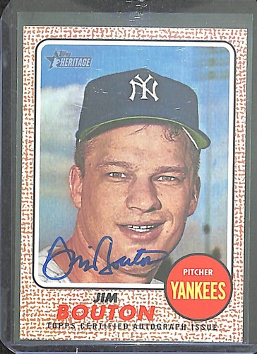 Jim Bouton #JBO 2017 Topps Heritage Real One Autographs card