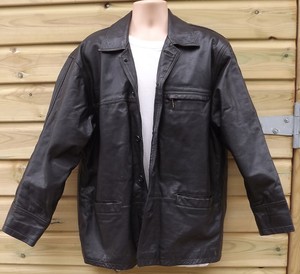 black leather box jacket