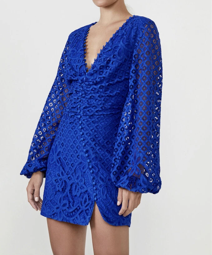 Bardot light blue lace dress sales
