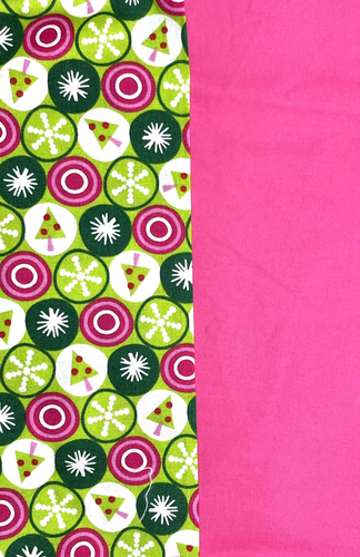 Christmas Fabric Green 'Haute Ho Ho' 8773 Maywood Studio & Pink Fabric 1 yd each - Picture 3 of 5