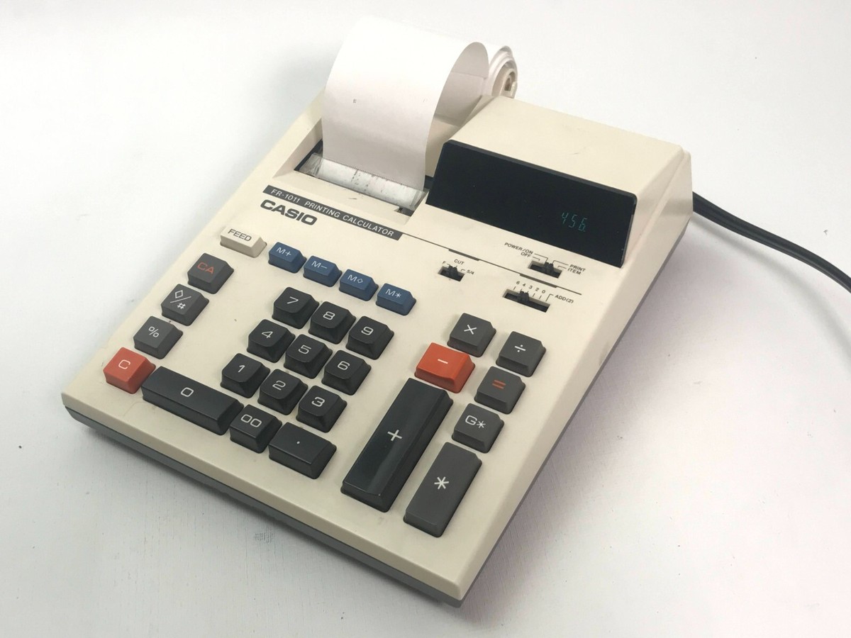 1986 Casio Fr-1011 Tax & Exchange Desktop Calculator Printer 