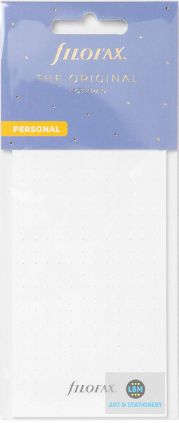 Filofax Personal size White Dotted Notepad Insert 132898