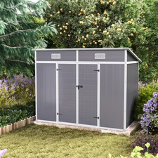 Garden Shed Storage XL Yard Store Door Plastic Roof Building Tool Box Container