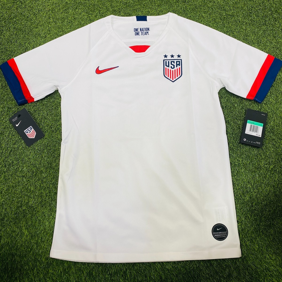 Nike USA Youth Kids Home Jersey 3 Star (Women's World Cup 2019