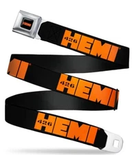 HEMI 426 Adjustable Seatbelt BELT Buckle Belt Licensed (24”-38”)