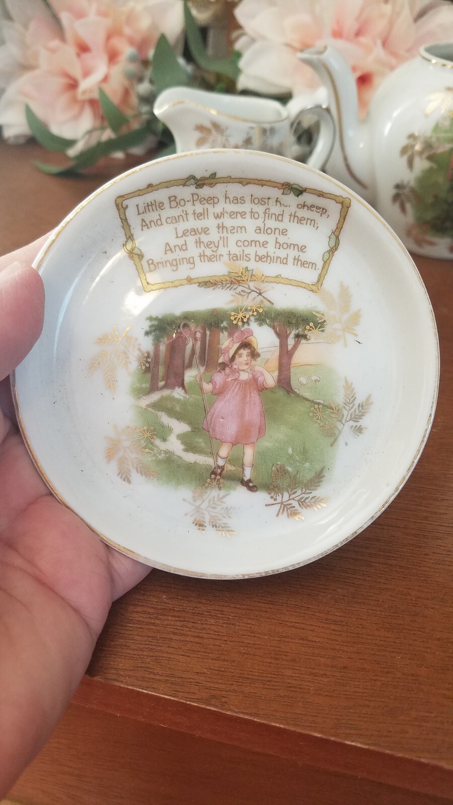 Vintage Child's Tea Set Nursery Rhymes 9 Pieces in Total eBay
