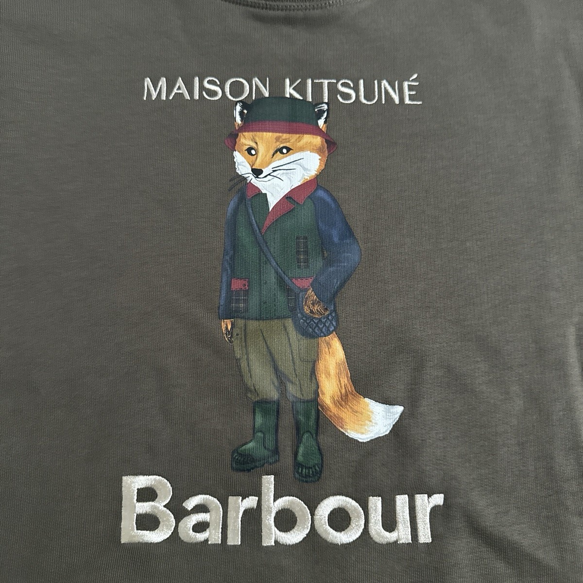 NEW Barbour x Maison Kitsune Men's Small Uniform Green