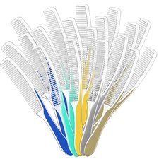 100 Packs Individually Wrapped Combs Disposable Plastic Hair Combs in Bulk Set f
