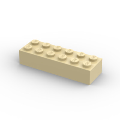 Lego 10x Basic Steine 2x6 bricks 2456 beige tan