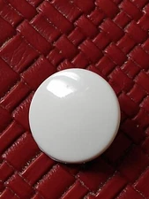 12 VINTAGE OFF WHITE 5/8 inch SHINY SMOOTH ROUND SHANK BUTTONS WH7