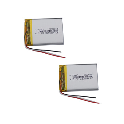 2 pcs 3.7V 320mAh 1.18Wh Li-Polymer Li Battery 353040 NTC 3-Wires Thermistor