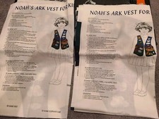 DREAMSPINNERS NOAH'S ARK VEST FOR KIDS FABRIC PANEL Lot 2 XS 6 S 8 M 10 L 12