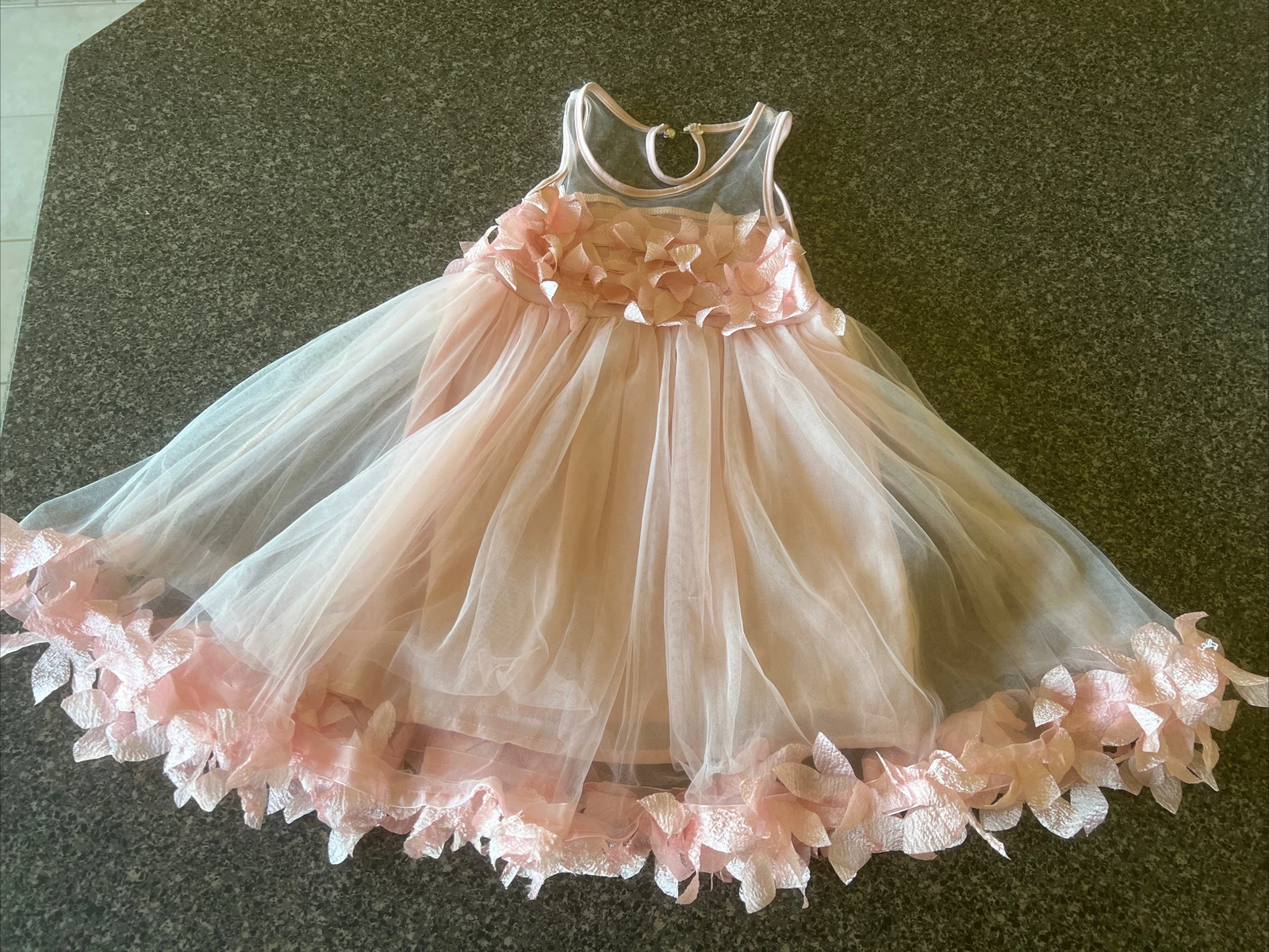Girls Fancy Dress Summer! Gorgeous Toile & Flowy! Kid’s Size 4T