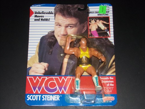 SCOTT of STEINER BROTHERS 1990 MOC WCW GALOOB RARE...
