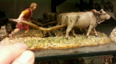 1 gruppo carro con botte per pastori landi 6-6.5 cm presepe crib shereped