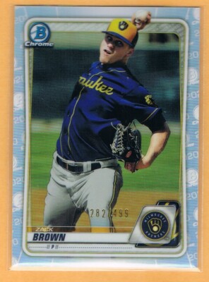 2020 Bowman Chrome Prospects Refractor Zack Brown /499 Brewers