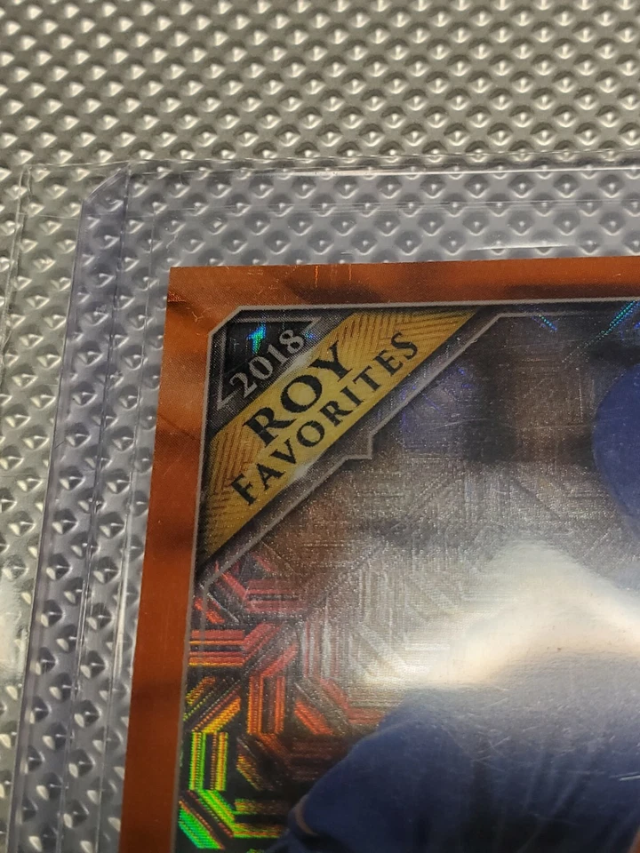 2018 Bowman Chrome Orange Refractor Dominic Smith RC AUTO /25 Rookie Card - Image 3 of 4