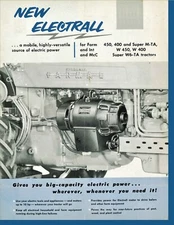 IH Farmall Mccormick International Electrall Tractor Generator Brochure 400 SMTA