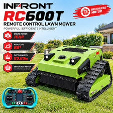 INFRONT 16HP RC Lawn Mower 600mm Cut 4km/h 55° Climb Gas Engine BRUSHLESS MOTOR