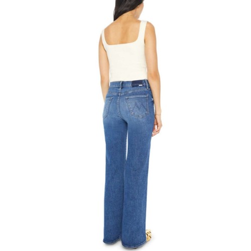 Mother Women's Size 31 Blue The Tomcat Roller Sneak Jeans NWT - Picture 2 of 10