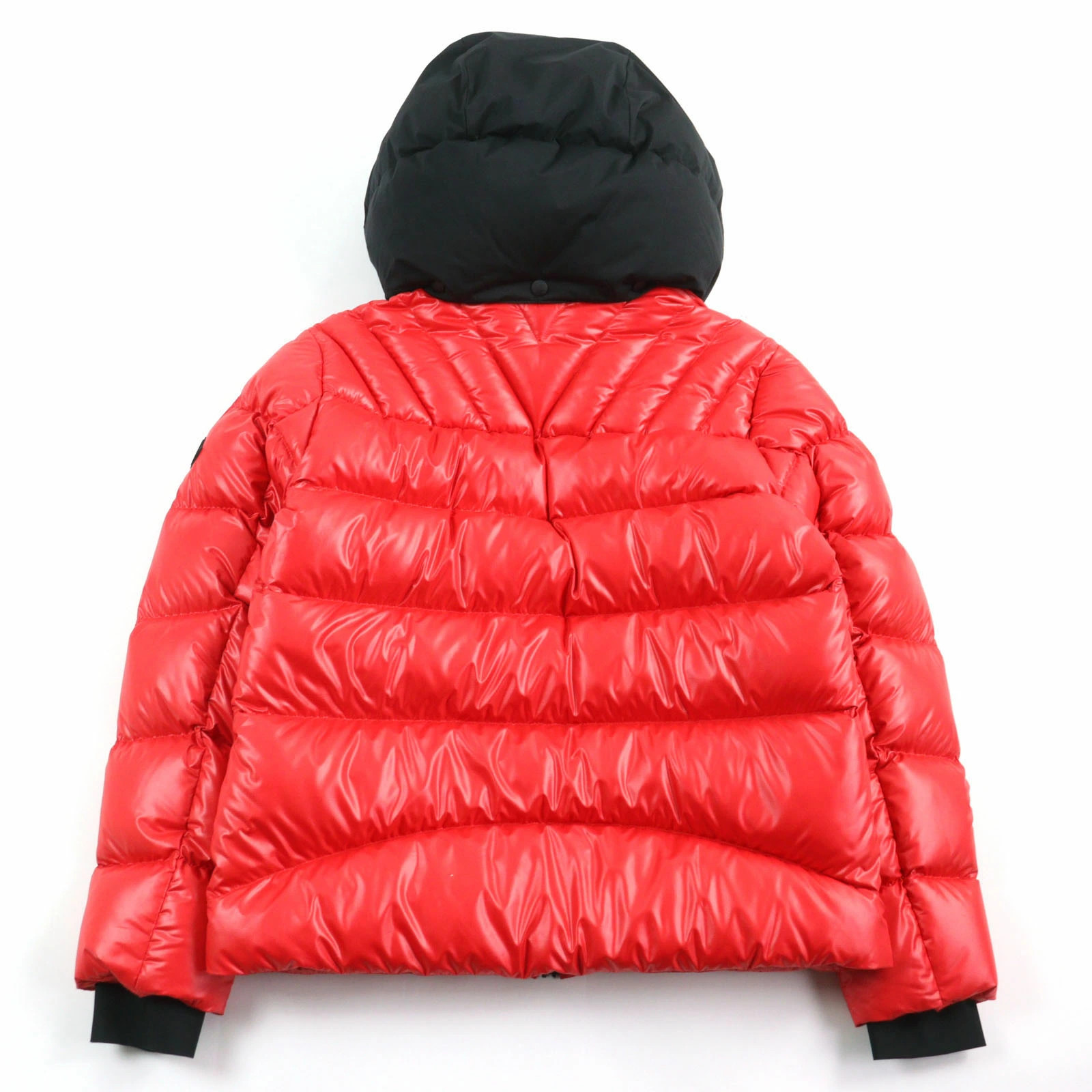 MONCLER Men's Hooded Down Jacket Zubair Giubbotto Double Zip Bicolor Red Black 2 thumbnail 4