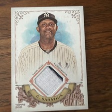 CC Sabathia 2021 Topps Allen & Ginter A&G Jersey Relic #AGA-CCS Yankees