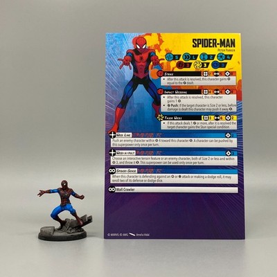 MARVEL: CRISIS PROTOCOL PAINTED SPIDER-MAN & STAT CARD MINIATURES SKIRMISH GAME