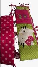 Lambs and ivy Hello Kitty Embroidered Crib Quilt Blanket Pink