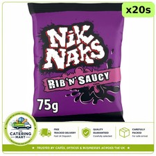 Nik Naks Rib 'N' Saucy Crisps 20 x 75g | Bulk Wholesale Snacks