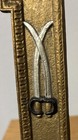 2 ANTIQUE CJO JUDD CAST IRON USA FLAG SWORD EAGLE MILITARY WAR ART PICTURE FRAME — photo 2