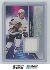 2020-21 SPx Rookie Jersey Lucas Carlsson #RJ-LC Chicago Blackhawks