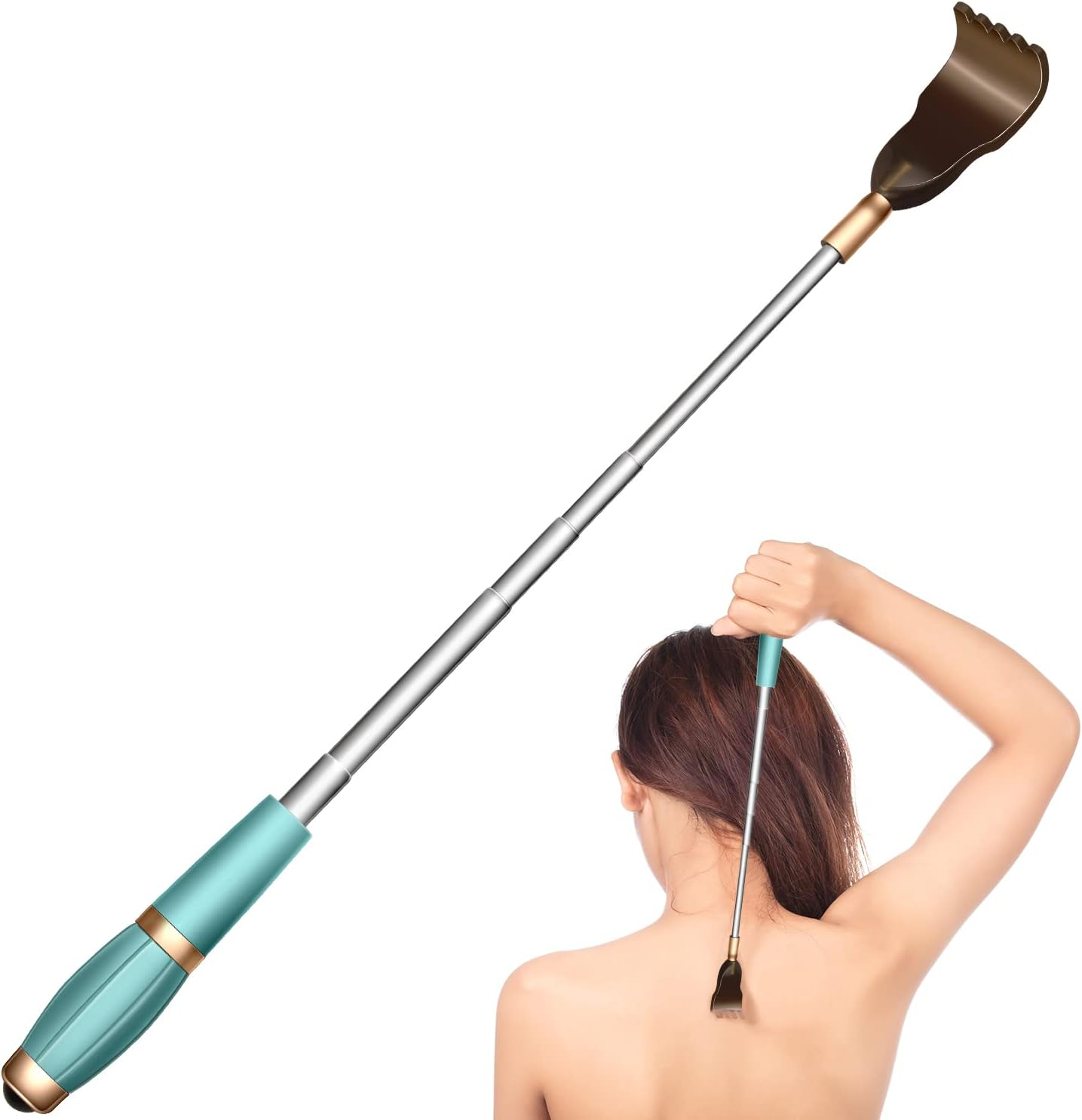 Back Scratcher, Extendable Back Scratchers Portable Handheld Massage Stick Hand