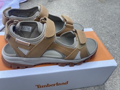 Timberland Women s Lincoln Peak Strap Sandals Wheat Leather Size 9 New
