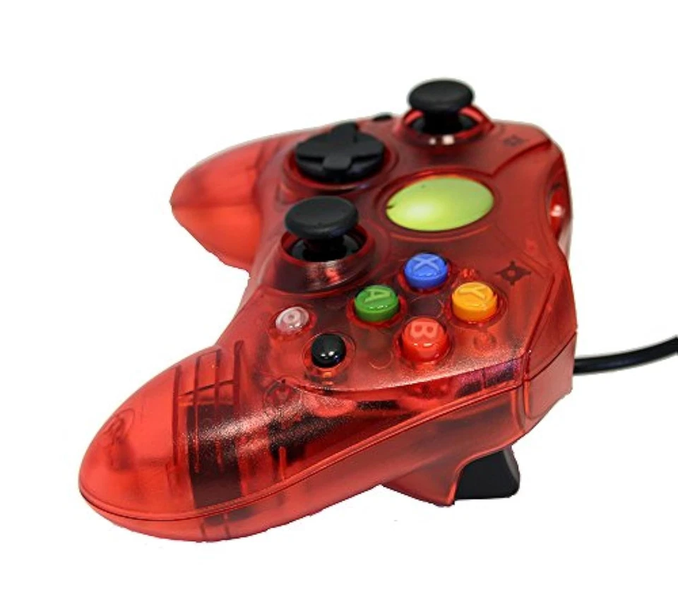 Replacement Controller For Xbox Original Red Transparent By Mars Devices 5Z - Image 2 of 3