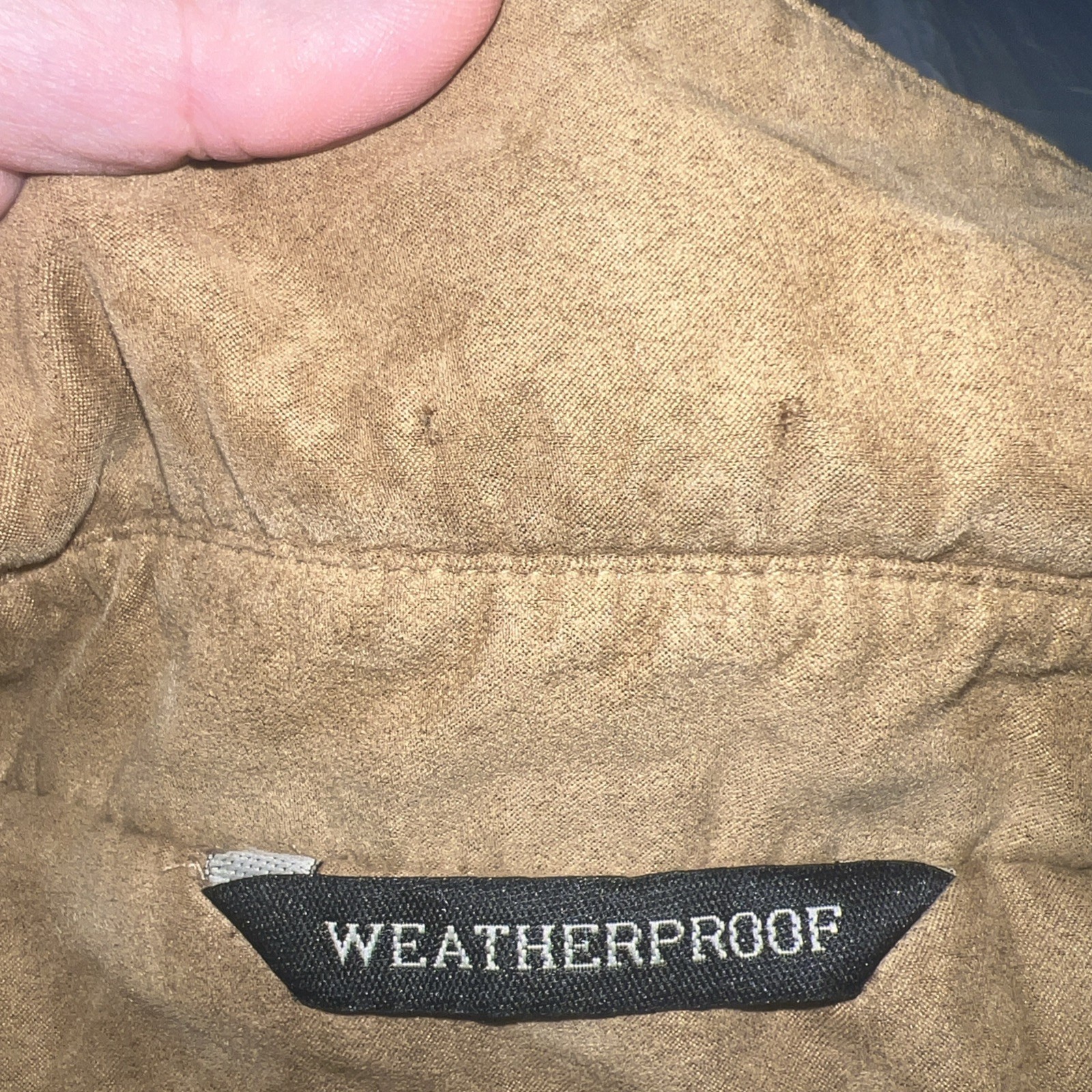 Weatherproof  Suede Jacket Medium Camel Brown Fas… - image 4