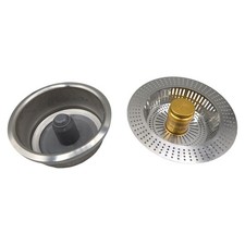 Stainless Steel Kitchen Sink Drain Strainer Pop-Up Stopper Basket Filter