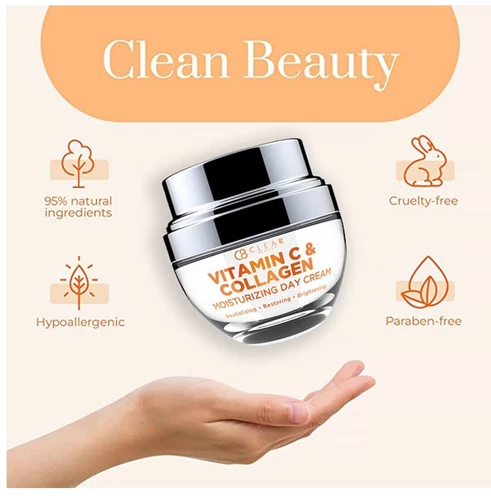 CLEAR BEAUTY Vitamin C & Collagen Moisturizing Day Cream Brightening Restoring - Picture 3 of 7